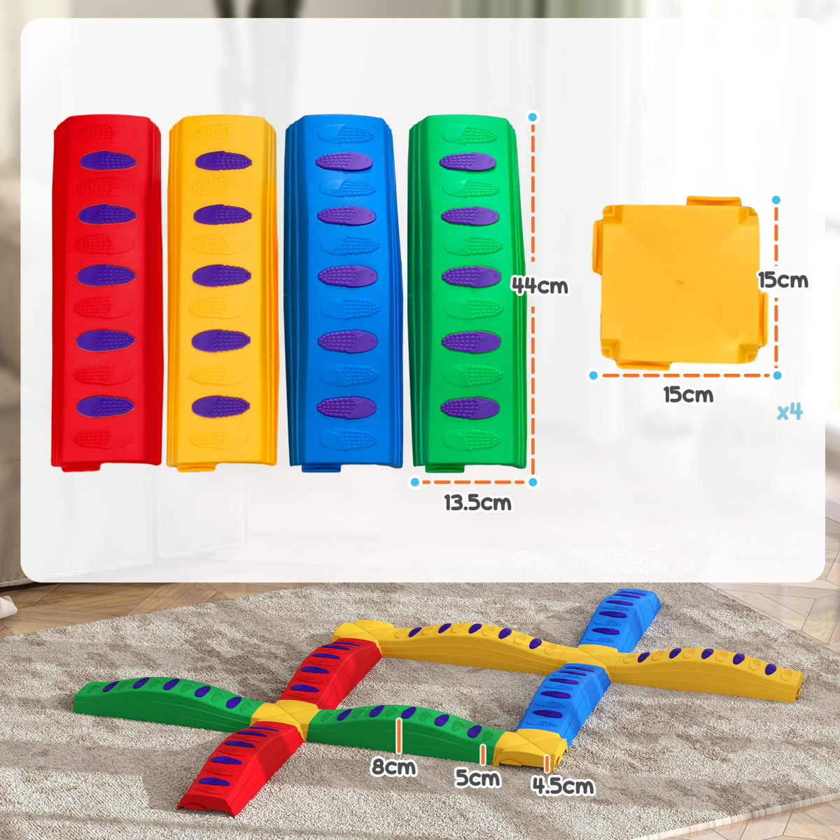 Configurable Balance Beam Set (12 Pieces)