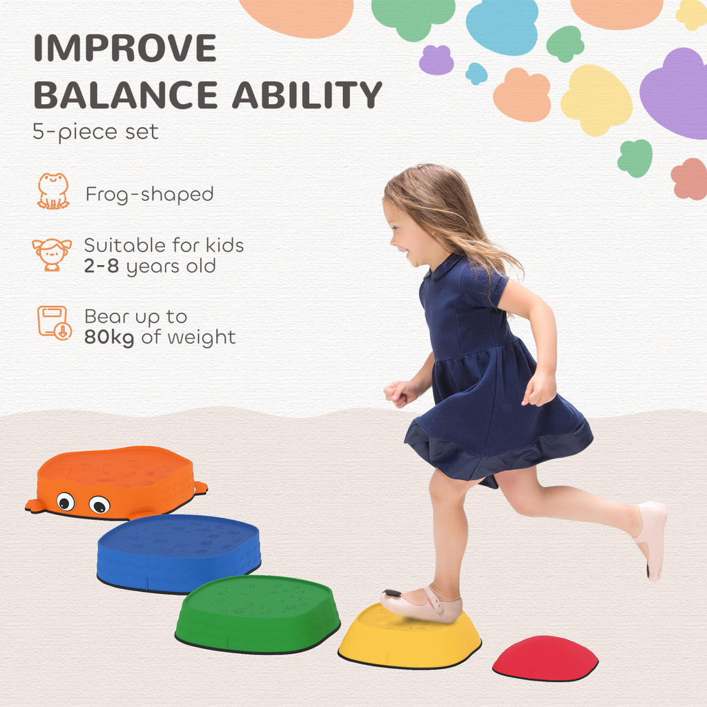 Frog-Shaped Stepping Stones (Set of 5)