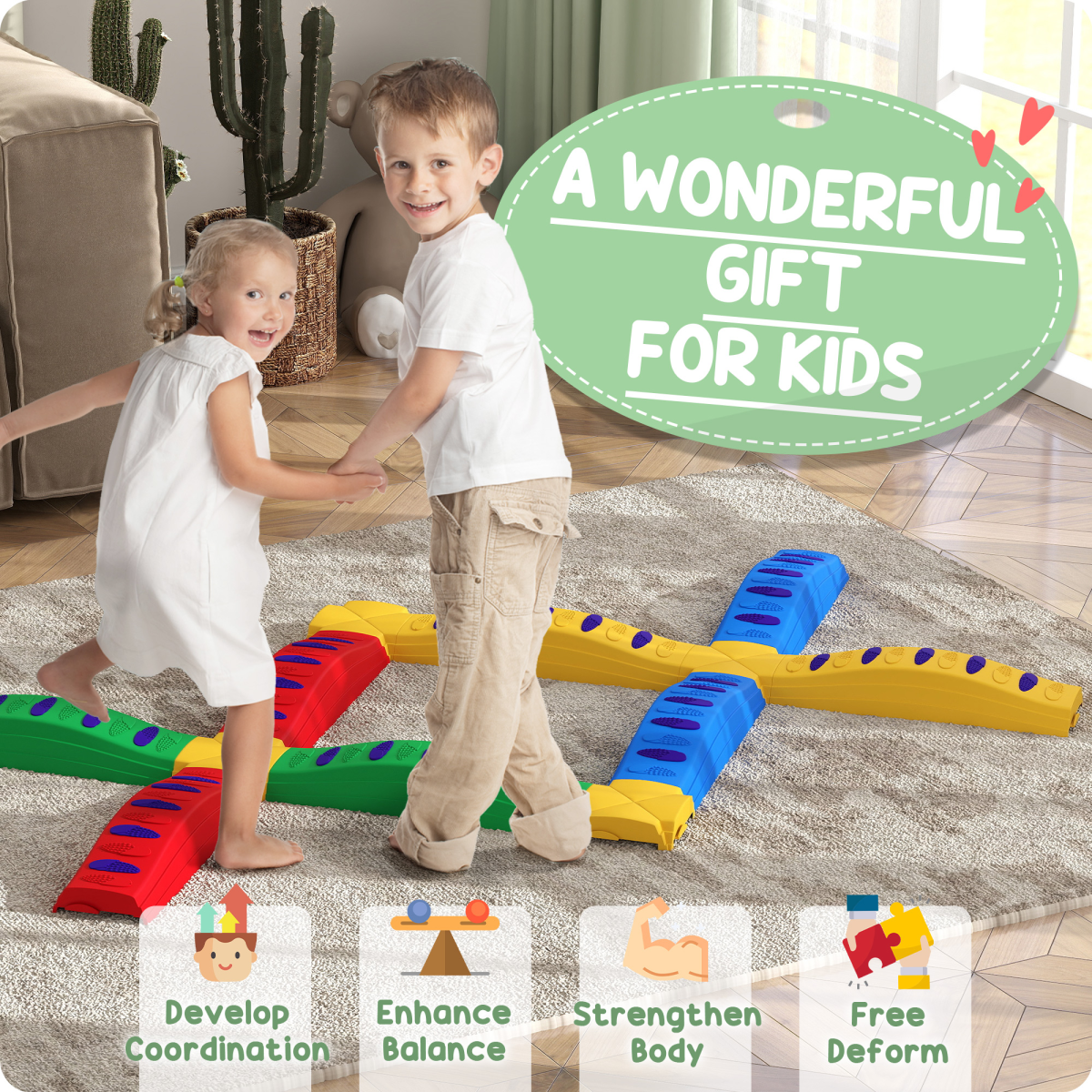 Configurable Balance Beam Set (12 Pieces)