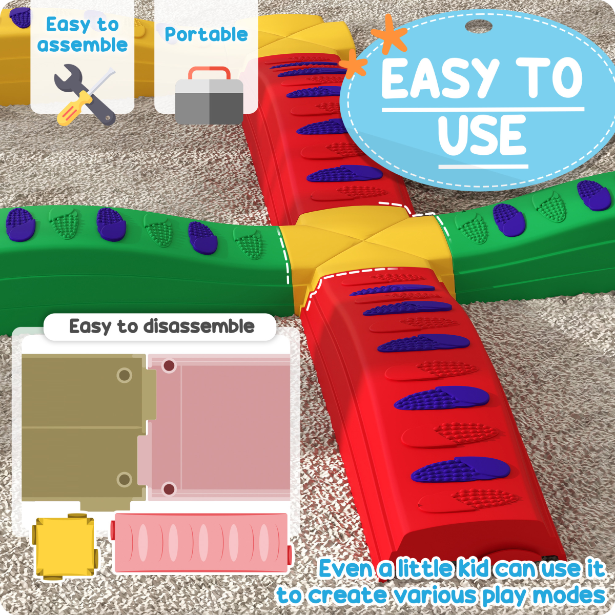 Configurable Balance Beam Set (12 Pieces)