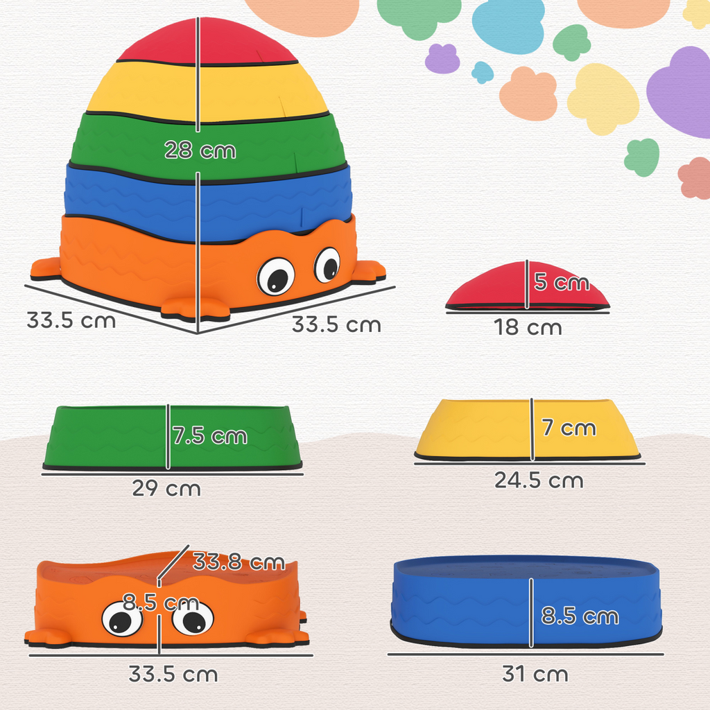 Frog-Shaped Stepping Stones (Set of 5)