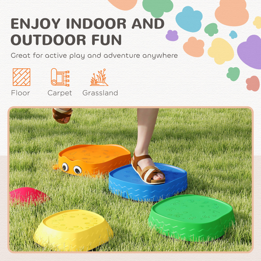 Frog-Shaped Stepping Stones (Set of 5)