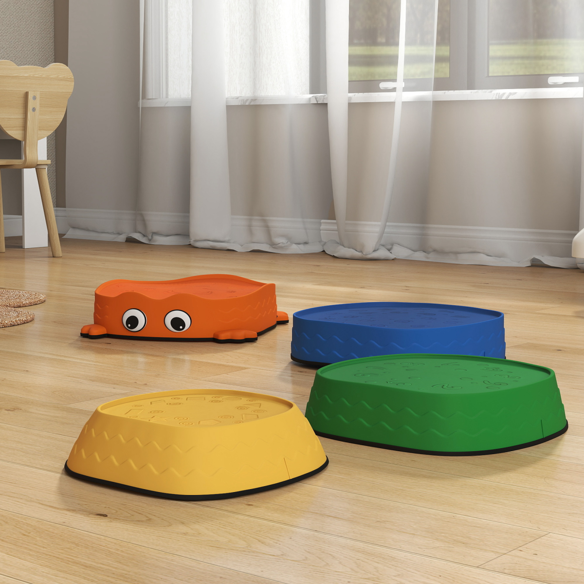 Frog-Shaped Stepping Stones (Set of 5)