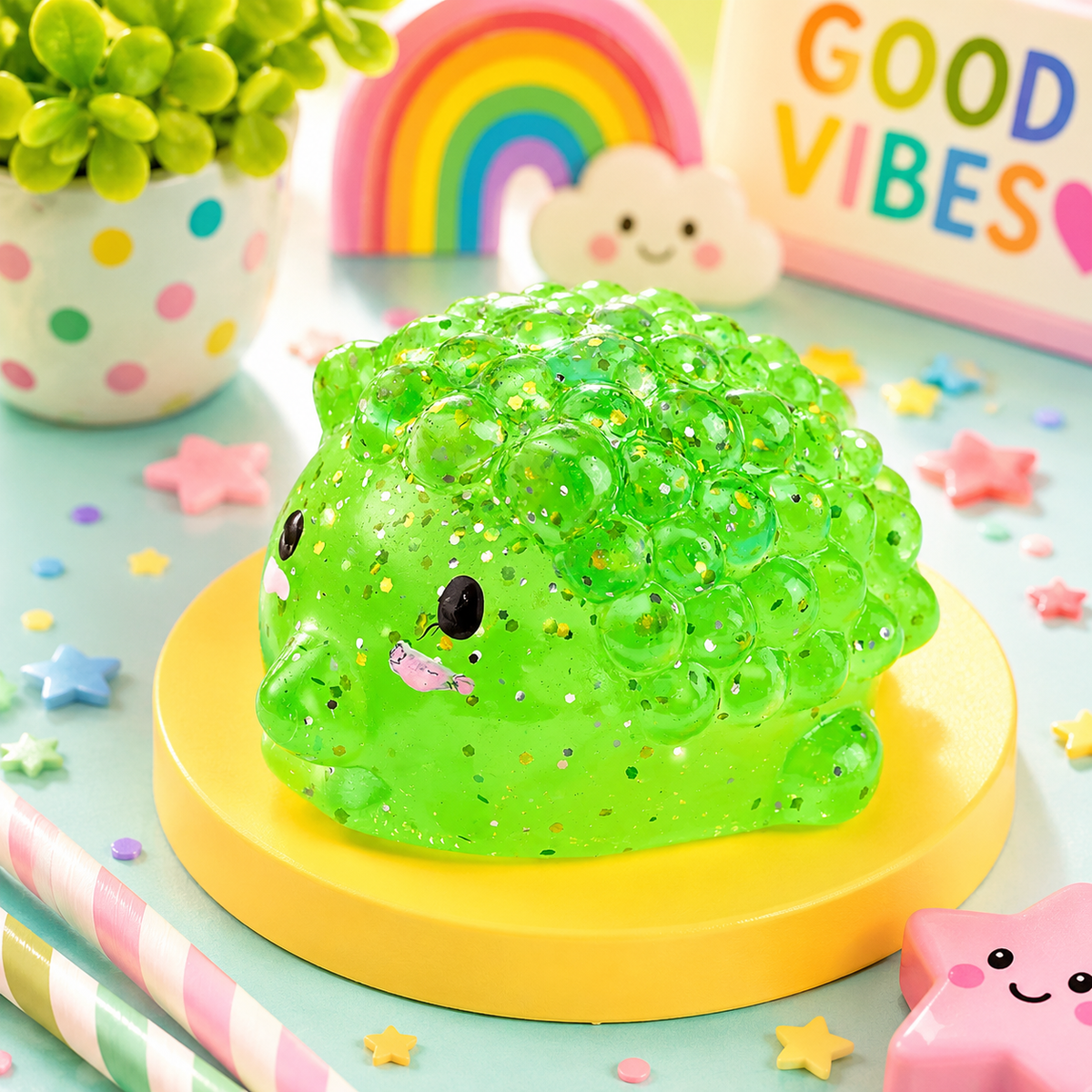 Glitter Squishy Mochi Fidget Toy