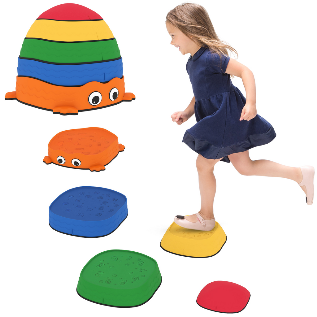 Frog-Shaped Stepping Stones (Set of 5)